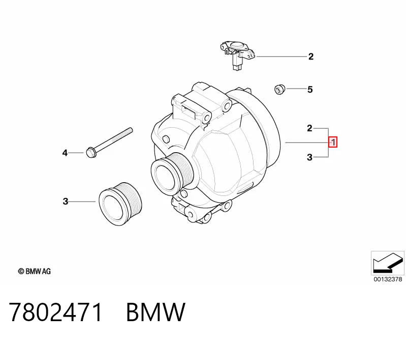 7802471 BMW Alternator