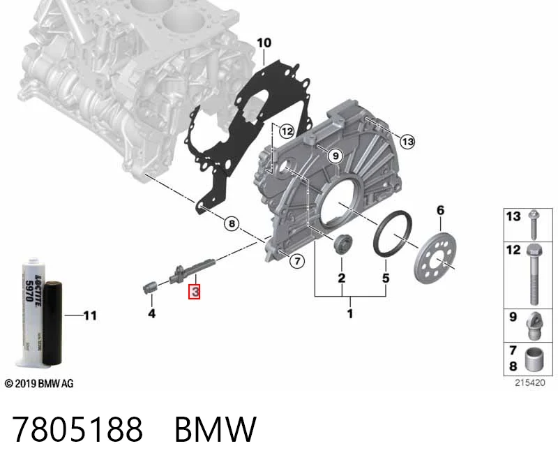 7805188 BMW Czujnik położenia wału korbowego