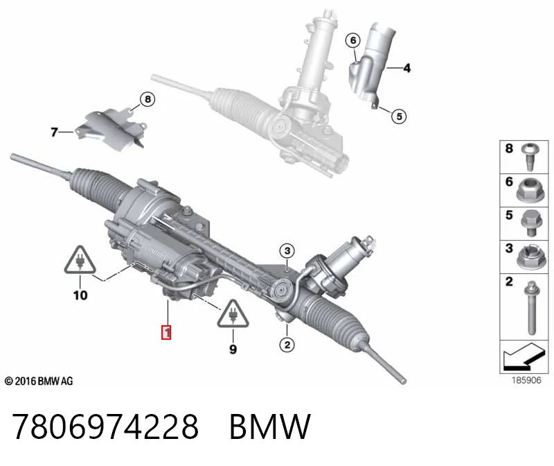 7806974228 BMW Listwa kierownicza (maglownica)