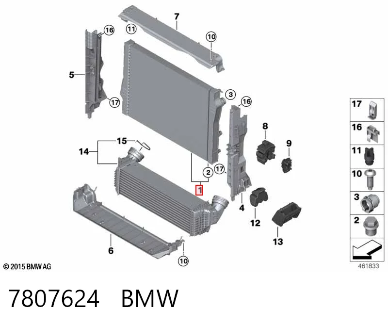 7807624 BMW Chłodnica silnika