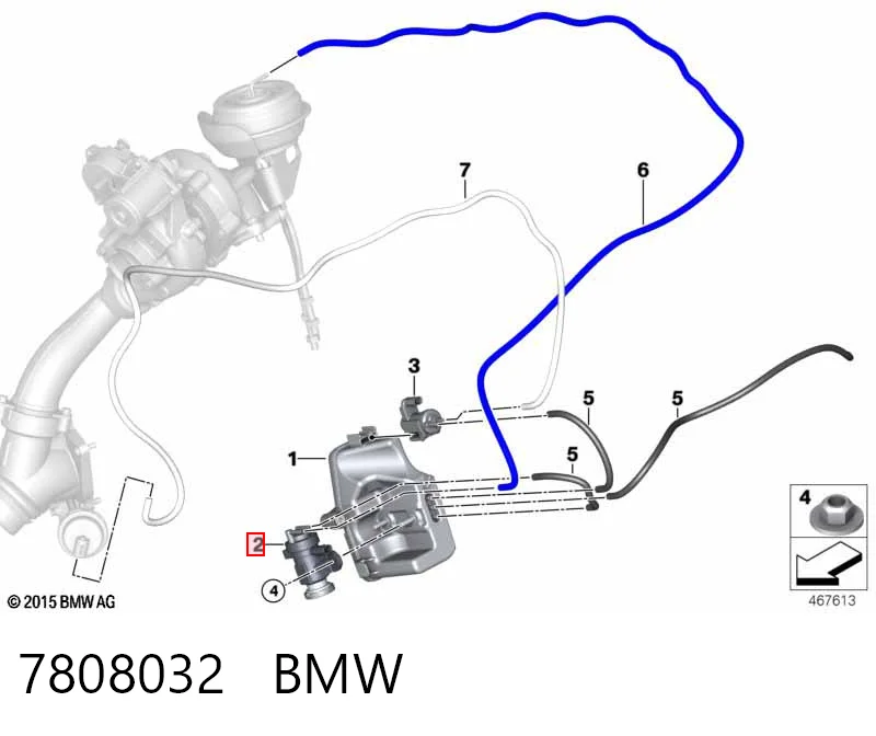 7808032 BMW Przetwornik ciśnienia (solenoid) doładowania