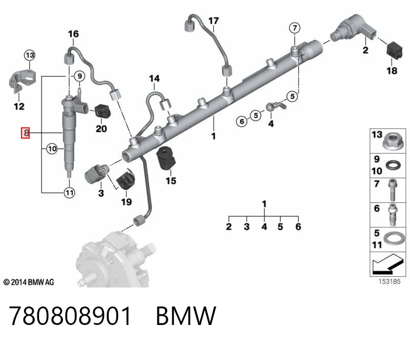 780808901 BMW Wtryskiwacz paliwa
