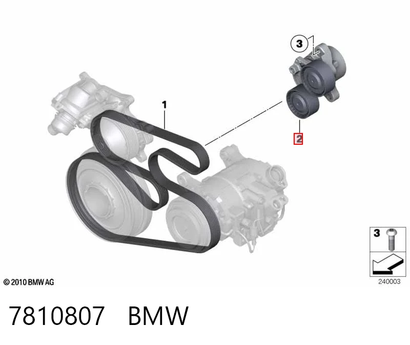 7810807 BMW Napinacz paska napędowego