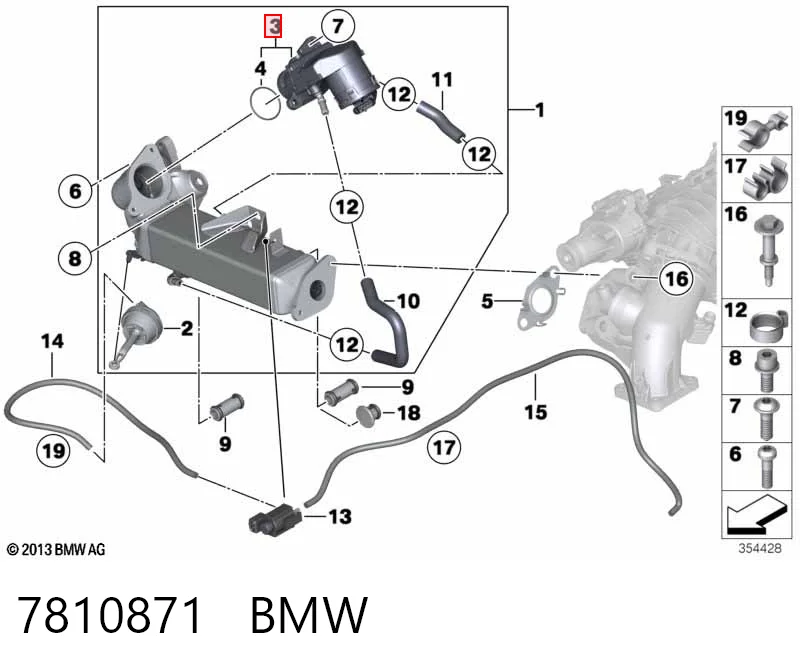 7810871 BMW Zawór recyrkulacji spalin EGR