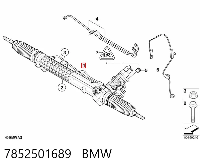  Listwa kierownicza (maglownica) BMW 7 