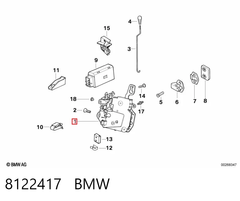 Zamek drzwi przednich lewych do BMW 3  E36