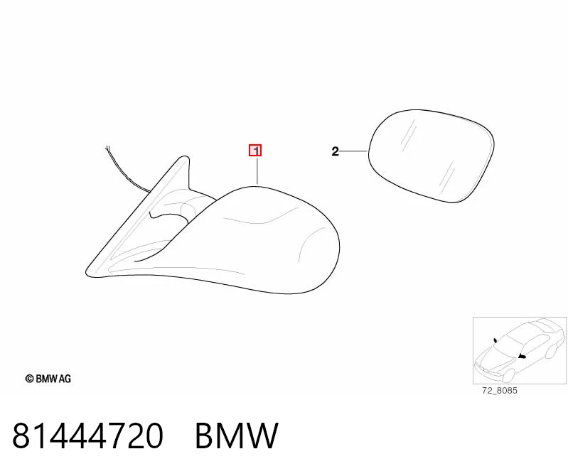  Lusterko wsteczne prawe BMW 3 