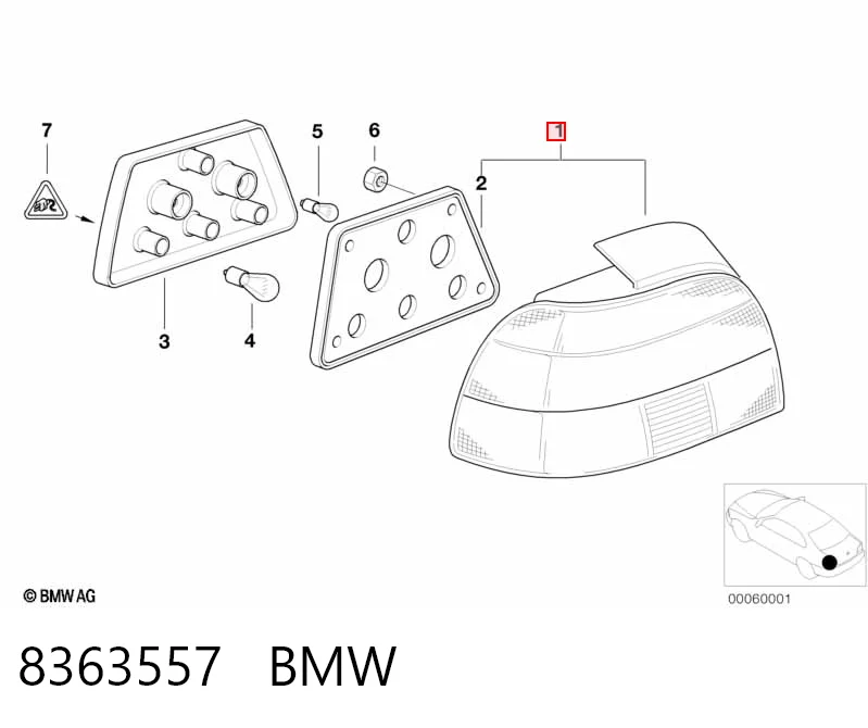  Lampa zespolona tylna lewa BMW 5 