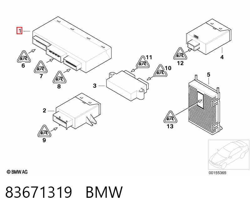 Blok komfortu BMW 3 sedana (E46) (1998 - 2005) cena, od 92,97 USD