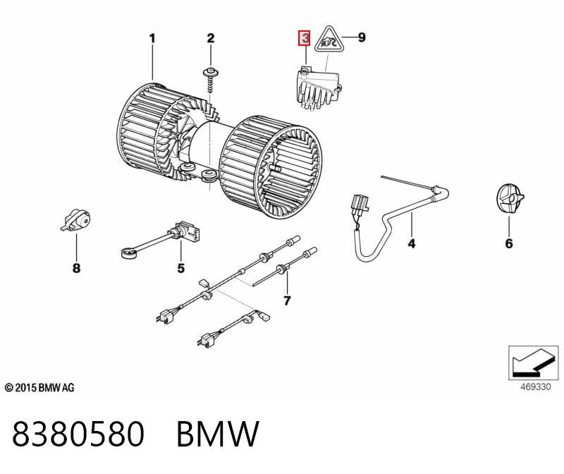 8380580 BMW Rezystor wentylatora nagrzewnicy (ogrzewacza kabiny)