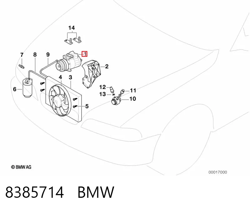 8385714 BMW Sprężarka klimatyzacji