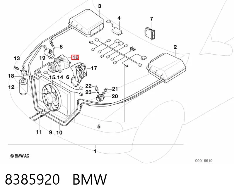 8385920 BMW Sprężarka klimatyzacji