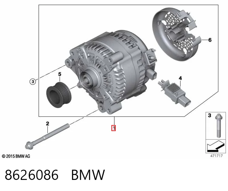 8626086 BMW Alternator