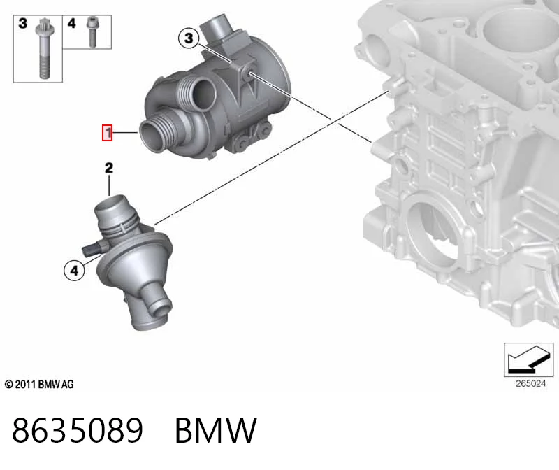8635089 BMW Pompa chłodząca wodna