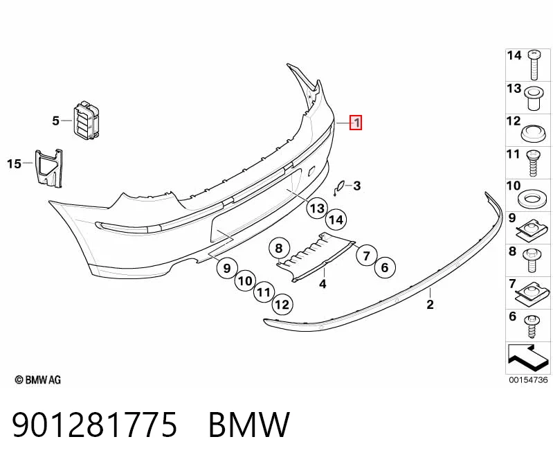 Do koszyka Zderzak tylny BMW 1  E81