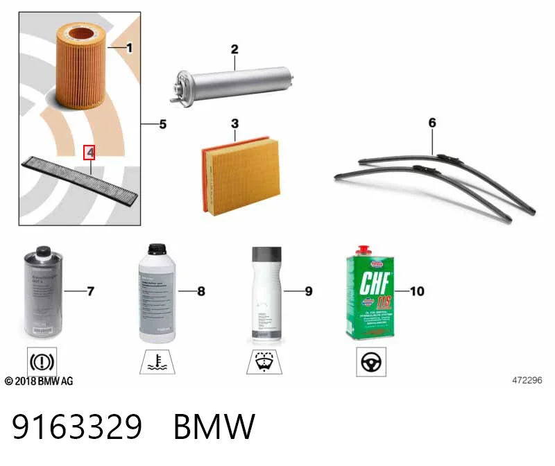 9163329 BMW Filtr kabiny