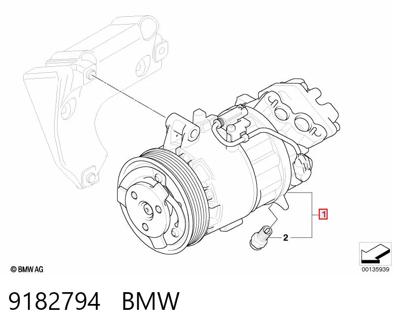 9182794 BMW Sprężarka klimatyzacji