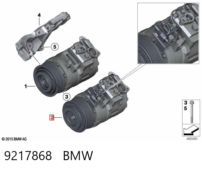 9217868 BMW Sprężarka klimatyzacji