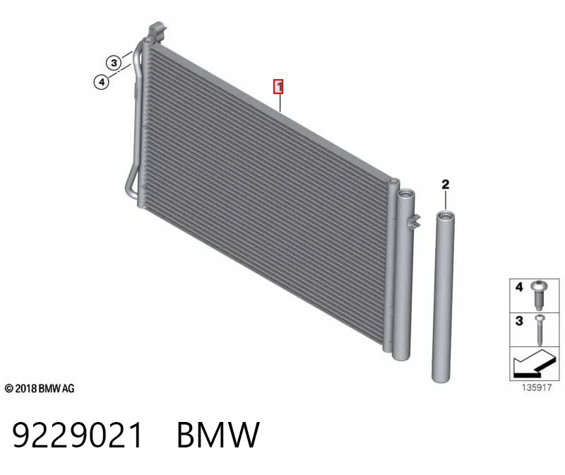 9229021 BMW Chłodnica klimatyzacji