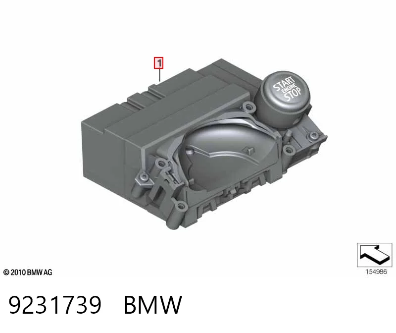 9231739 BMW Przycisk uruchamiania silnika