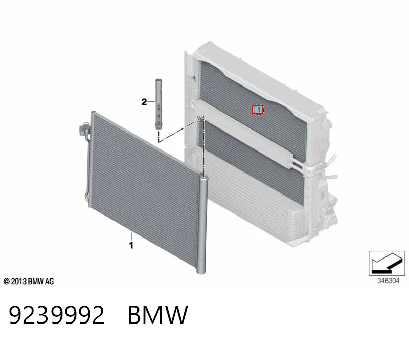 9239992 BMW Chłodnica klimatyzacji
