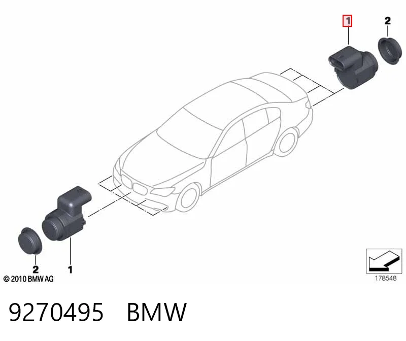 9270495 BMW Czujnik parkowania przedni