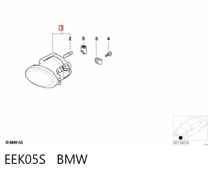  Lampa przeciwmgielna lewa BMW 3 