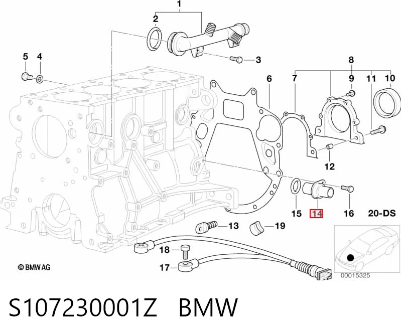 S107230001Z BMW Czujnik położenia wału korbowego