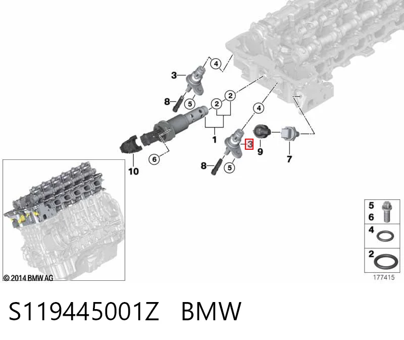 S119445001Z BMW Czujnik położenia wałka rozrządu