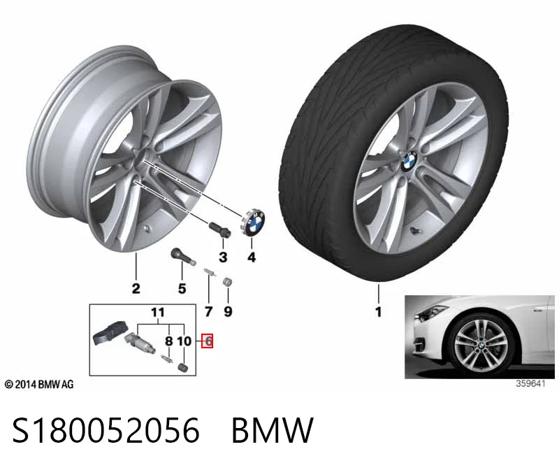S180052056 BMW Czujnik ciśnienia w oponach