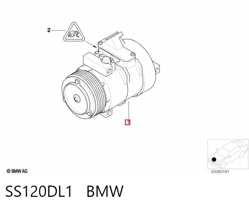 SS120DL1 BMW Sprężarka klimatyzacji