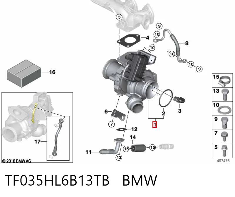 TF035HL6B13TB BMW Turbina