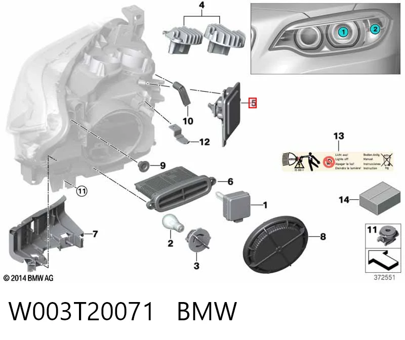 W003T20071 BMW Ksenon, sterownik