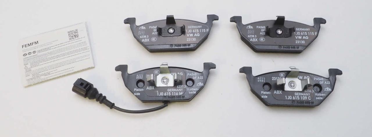 Klocki hamulcowe przednie tarczowe VAG 1J0698151P cena, od 26,16 USD